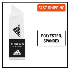 adidas Alphaskin Headband Unisex White New with Tags