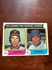 1974 Topps-League Leaders #206 Tom Seaver,Jim Palmer NM HOF Orioles, Mets,Reds