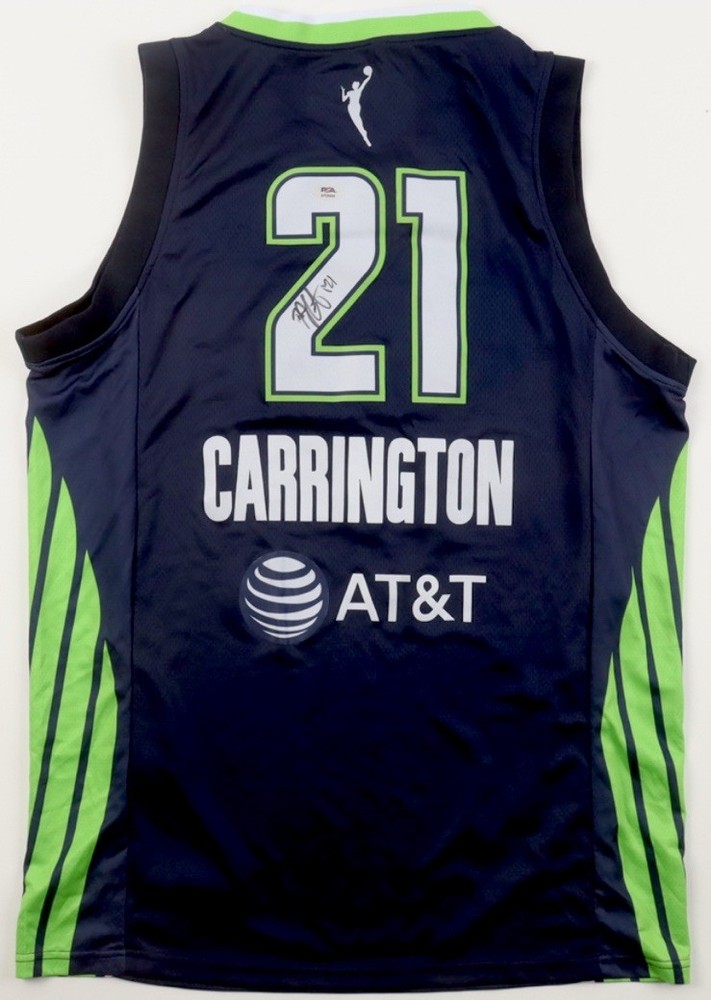 Dijonai Carrington Signed WNBA Dallas Wings Nike Authentic Jersey PSA COA