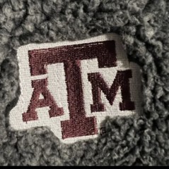 Texas A&M Aggies Women’s Fleece Fur 1/4 Zip Small Dark Gray Black