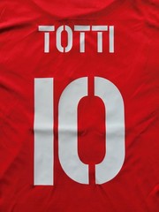 Francesco Totti #10 AS Roma New Men’s Retro Vintage Home Red Soccer Jersey – L