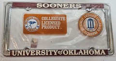 Oklahoma Sooners Metal License Plate Frame – New – Chrome Finish Okl