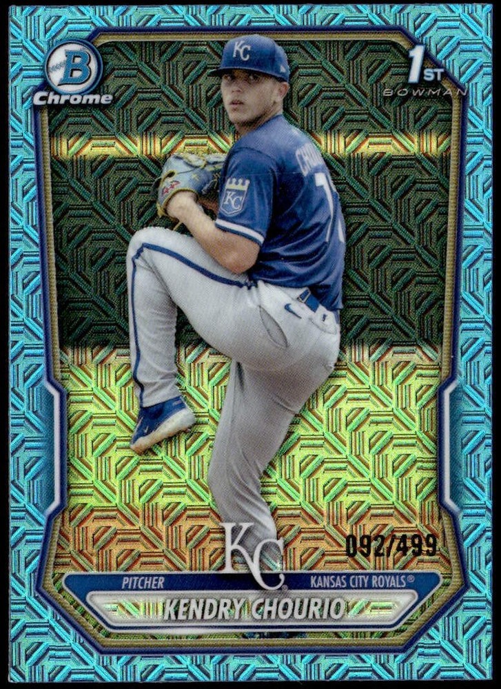 2026 Bowman #BCP-7 Kendry Chourio Chrome Prospects Mojo Sky Blue Refractor #/499