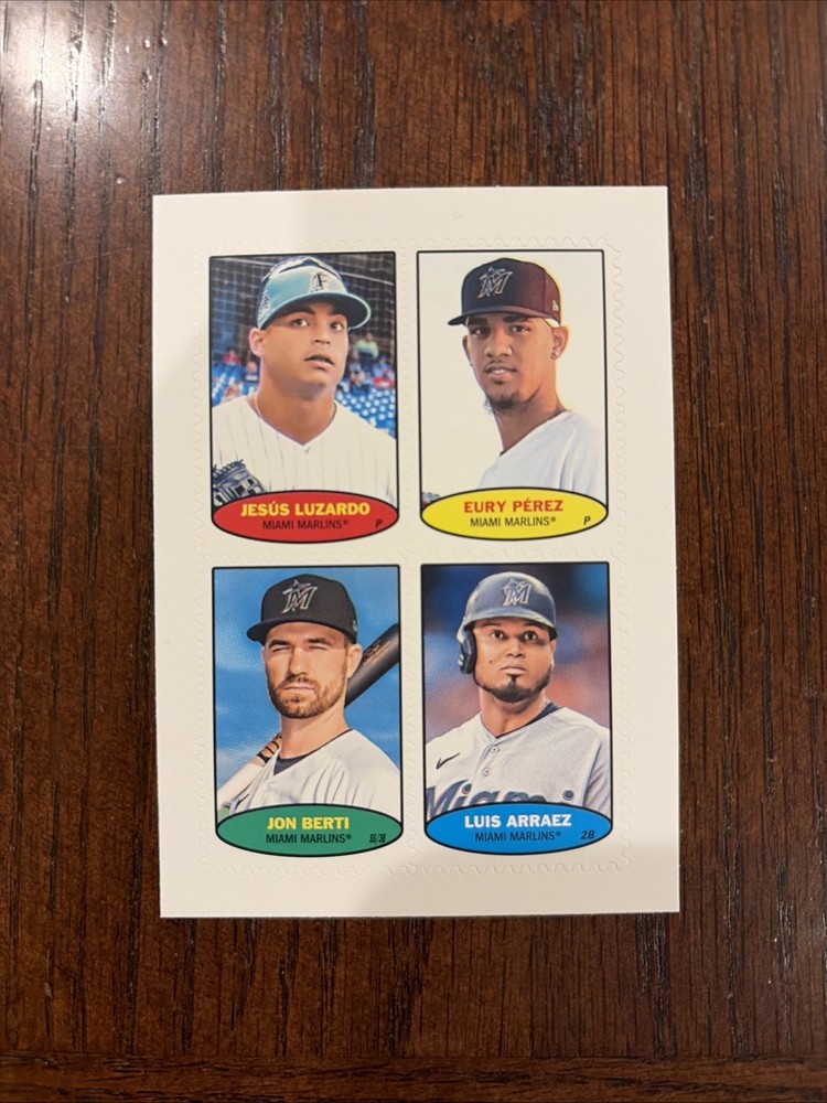 2023 Topps Heritage #74S-33 / 74S-34 / 74S-35 / 74S 1974 Topps Stamps Marlins