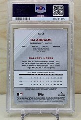 2022 Topps Gallery – Rookie Autograph C.J. Abrams #RA-CA Auto PSA Pop2 -1 Higher