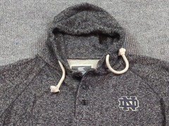 Notre Dame Fighting Irish Sweatshirt Mens XL Gray Long Sleeve Hood