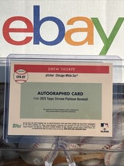 2025 Topps Chrome Platinum Drew Thorpe Gold RC Autograph /50 White Sox #CPA-DT