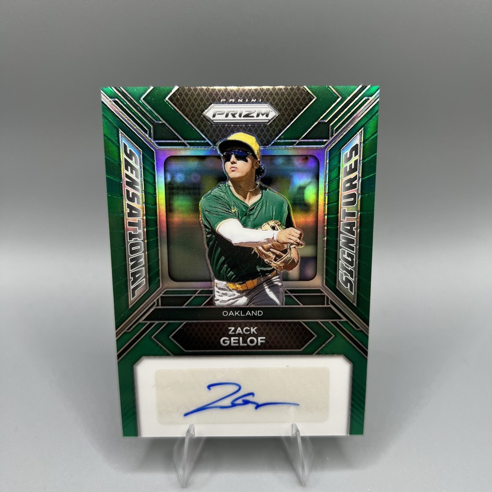 2024 Panini Prizm – Sensational Signatures Zack Gelof #SS-ZG Green Prizm RC AU