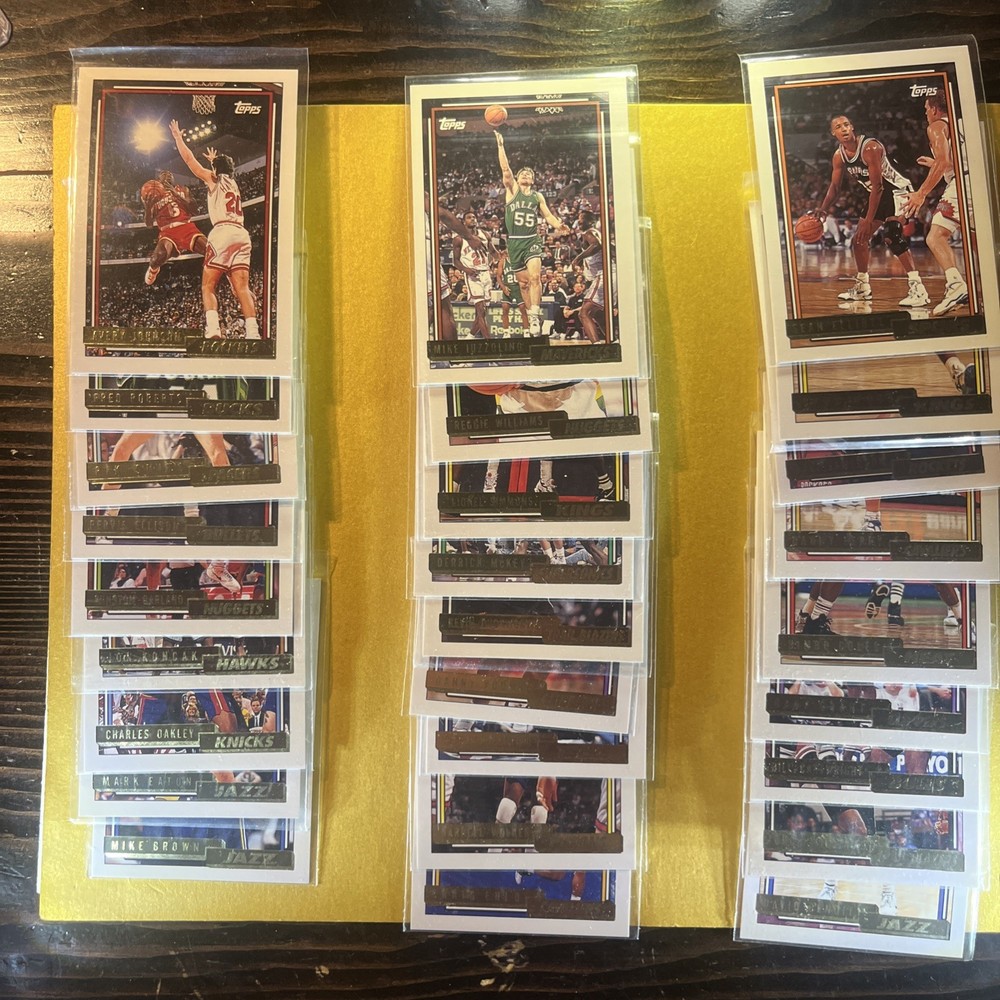 1992-93 Topps Gold NBA Basketball Lot, Qty 27 Minor Stars Charles Oakley