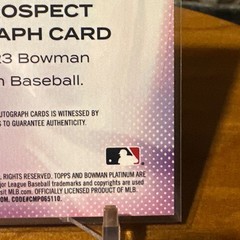 2023 Bowman Platinum Auto TOP-44 Jordan Beck