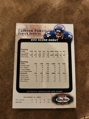 CLINTON PORTIS 2002 FLEER BOX SCORE DEBUT ROOKIE SERIAL #/2002 DENVER BRONCOS