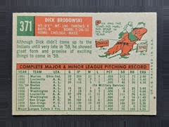 1959 Topps #371 Dick Brodowski – Cleveland Indians EX-NM