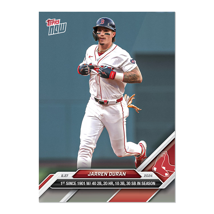 Jarren Duran 40 2B 20 HR 10 3B 30 SB 2024 MLB TOPPS NOW Card 602