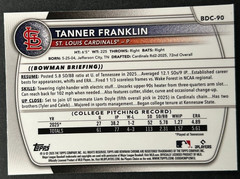 2025 Bowman Chrome 1st – Tanner Franklin #BDC-90 St. Louis Cardinals – Sky Blue