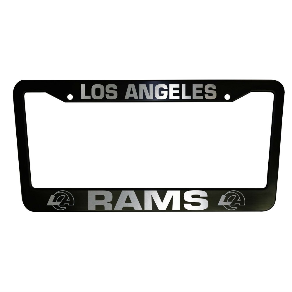 Set of 2 – LA Rams Black Plastic License Plate Frames Truck Car Van Accessories