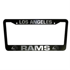 Set of 2 – LA Rams Black Plastic License Plate Frames Truck Car Van Accessories