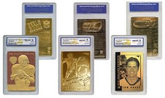 TOM BRADY Patriots Genuine 23KT NFL Gold Cards ALL Graded Gem-Mint 10 – SET OF 3