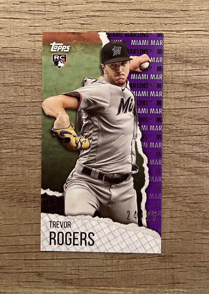 2021 TOPPS Rip Rookie Trevor Rogers PURPLE PARALLEL Mini /25 RC MRIP-TR Marlins