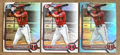 2022 Bowman Draft Yasser Mercedes Lot – Chrome Refractors (RC) #BDC-11 Sky Blue