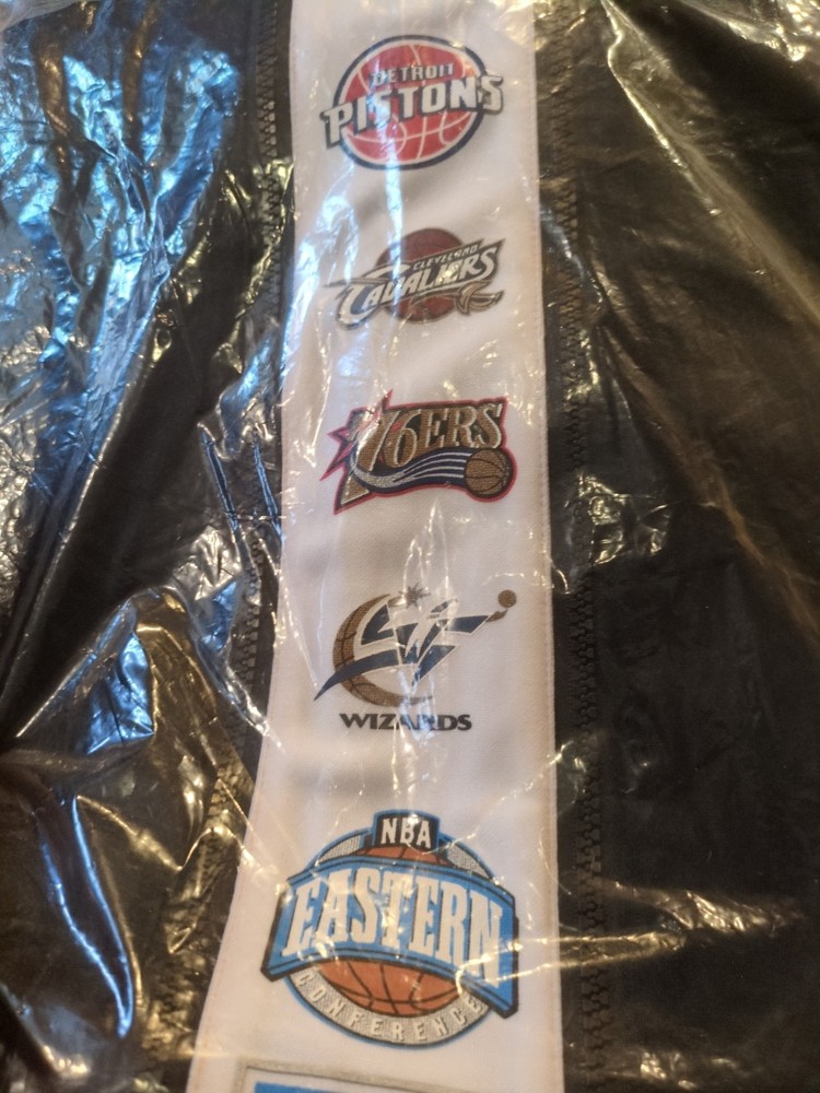 Vintage nba Eastern Conference Pants Patch Mens Zip Away Black Sz US Small NWT