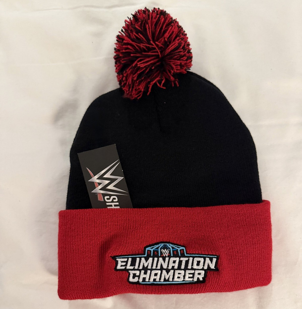 2026 WWE ELIMINATION CHAMBER BEANIE HAT CM PUNK CHICAGO SUPERSTORE EXCLUSIVE