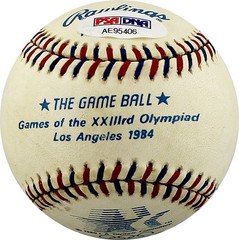 Peter Ueberroth Signed Autographed 1984 Olympic Games Baseball PSA