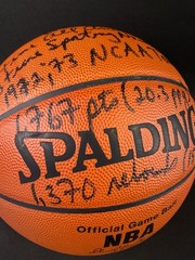 Bill Walton Signed Basketball College Career Statistics UCLA with JSA COA