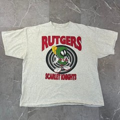 90s Vintage Rutgers Marvin The Martian Graphic Tee Mens 3XL Looney Tunes Shirt
