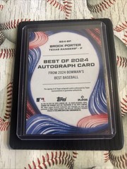 2024 Bowman&rsquo;s Best – Best of 2024 Autographs Brock Porter #B24-BP Blue Refractor