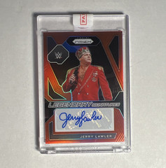 Panini 2024 Prizm WWE Jerry Lawler Legendary Signatures Red Prizm Auto /99