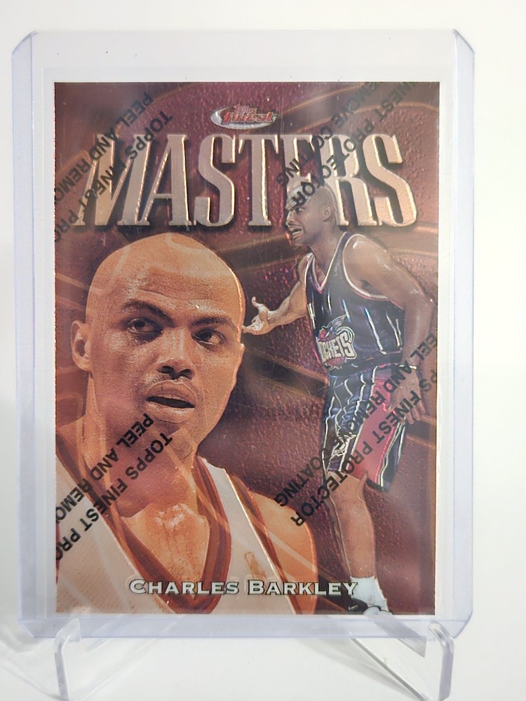 CHARLES BARKLEY, 1997-98 TOPPS FINEST MASTERS #72 w/COATING, ROCKETS