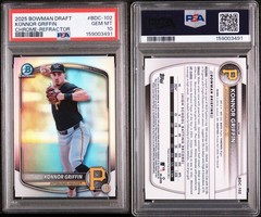 2025 Bowman Draft Chrome Refractor KONNOR GRIFFIN Pirates PSA 10 Gem #BDC-102