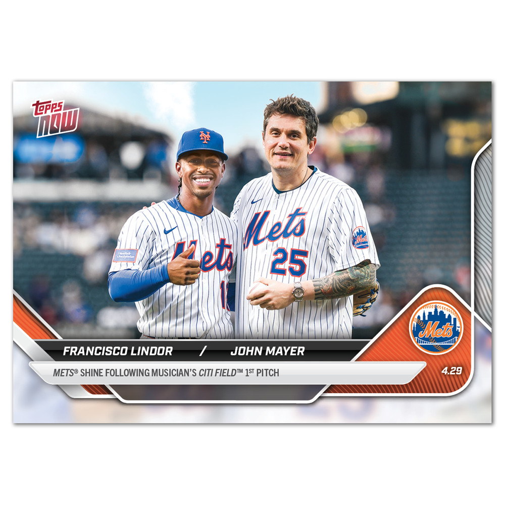 2025 Topps NOW Francisco Lindor John Mayer Mets Card FLJM MLB Official Print