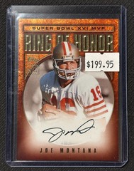 2002 Topps Ring Of Honor Joe Montana Autograph Auto Super Bowl 16 MVP 49ers