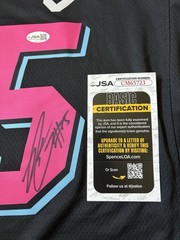 Kasparas Jakucionis Signed Autographed Miami Heat Jersey JSA COA Large