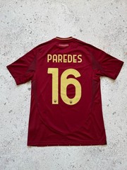 As Roma 2024/2026 Home Football Shirt #16 Paredes Adidas Jersey IT6058 Size M