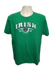 University of Notre Dame Irish 1842 Adult Large Green TShirt