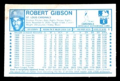 1974 Kellogg&rsquo;s #1 Bob Gibson – Cracked low grade
