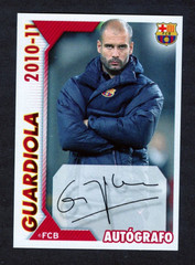 Pep Guardiola Panini Barcelona 2010-11 Rare Autografo #11 Barcelona Manage