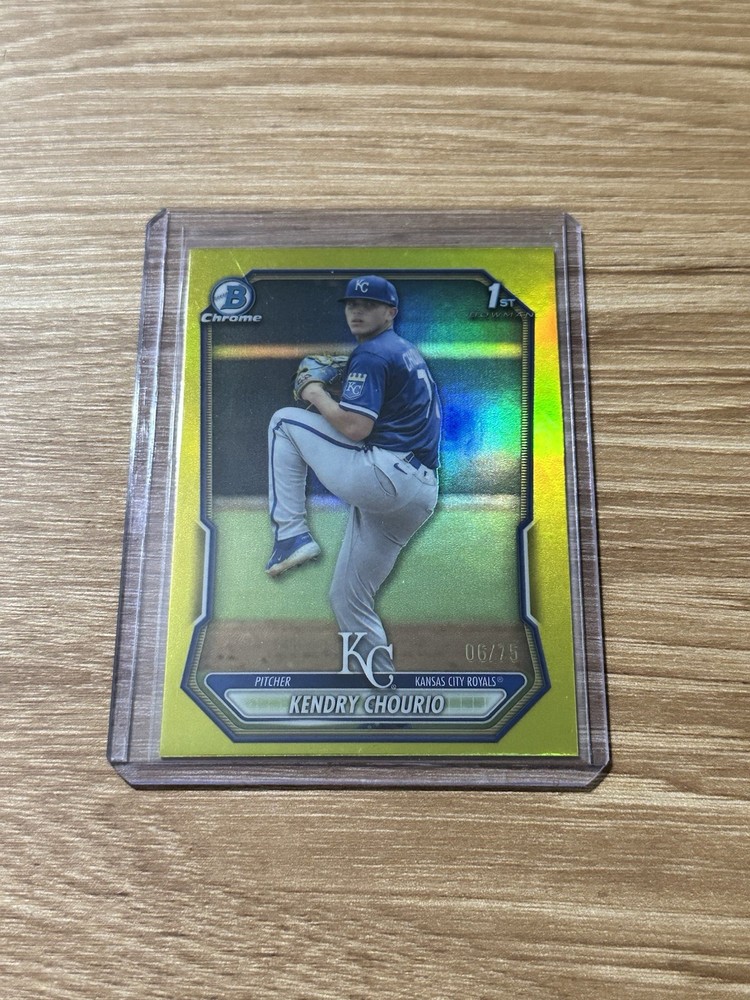 Kendry Chourio 2026 Bowman Chrome 1s Prospect True Yellow /75-KC Royals!