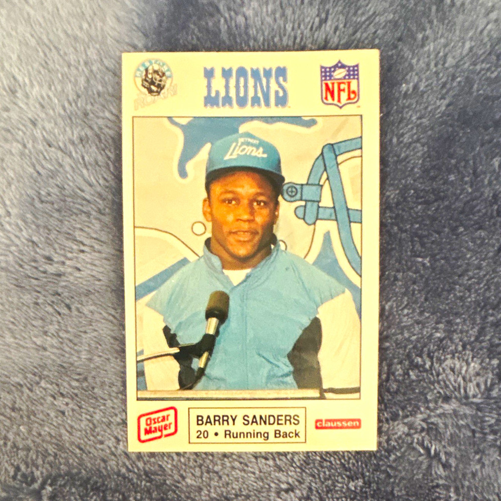 Oscar Mayer 1989 Detroit Lions Police Barry Sanders #11 NFL Football Card