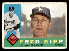 Fred Kipp 1960 Topps Card #202 Los Angeles Dodgers (Creases)