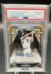 2024 Bowman Draft Caleb Bonemer Gold Refractor Auto /50 Class of 2024 *PSA 10*