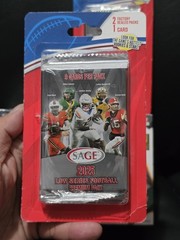 2025 Football Cards 2x Prizm Blaster Box & 2x 2025 Sage 2 Packs/Card Hanger Pack