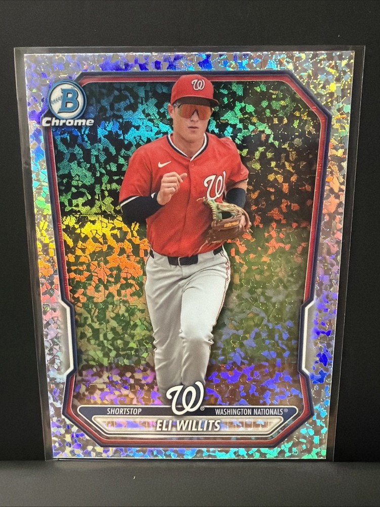 2026 Bowman Eli Willits Mini Diamond Refractor #BCP-95 Washington Nationals