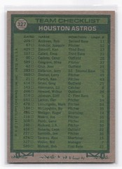 1977 Topps #327 Houston Astros / Bill Virdon Team Checklists