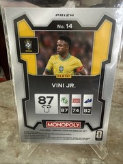 2026 Panini Prizm Monopoly Fifa World Cup – Vinicius Junior #14 Red Prizm