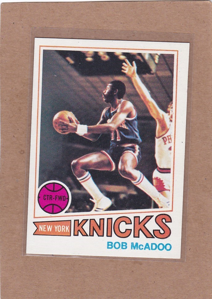1977-78 TOPPS BASKETBALL WHITE BACK BOB MCADOO #45 KNICKS NM/NM+ *A46418