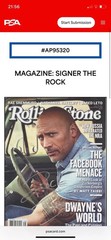 Dwayne Johnson The Rock Signed Autograph WWE PSA/DNA magazine photo