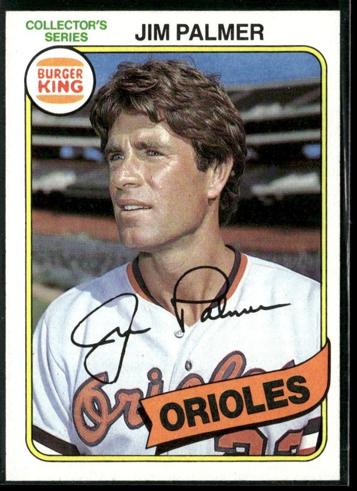 1980 Topps Burger King Jim Palmer #7 ~ NM-MT ~